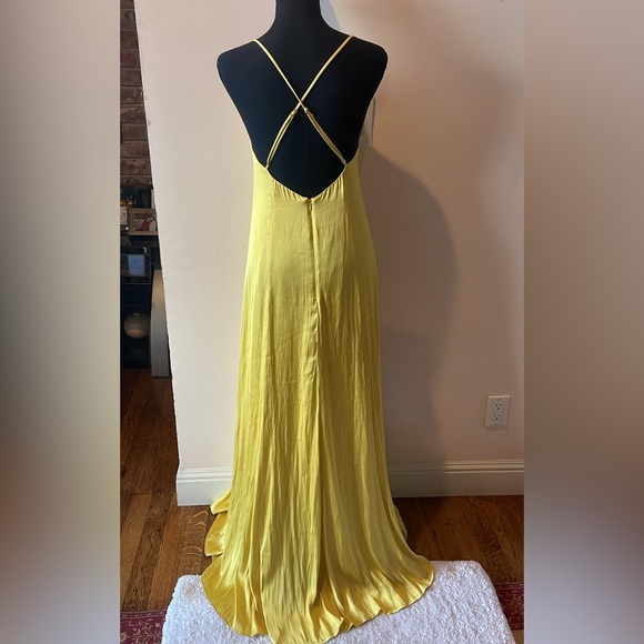 Lovers + Friends Yellow Satin Maxi Dress - Picture 3 of 3